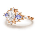 Dahlia Moissanite Tanzanite Ring©
