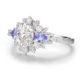 Dahlia Moissanite Tanzanite Ring©