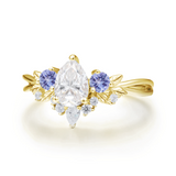 Laurel Grove Moissanite Tanzanite Ring©