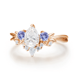 Laurel Grove Moissanite Tanzanite Ring©
