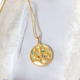 Libra Zodiac Mantra Necklace