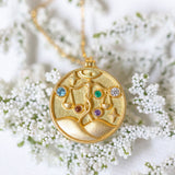 Libra Zodiac Mantra Necklace