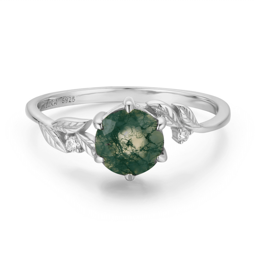 Evergreen Moss Agate Ring