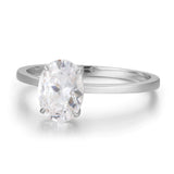 Hidden Ruby Heart Oval Moissanite Ring