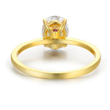 Hidden Ruby Heart Oval Moissanite Ring