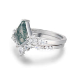 Nebula Nights Moss Agate Ring Set