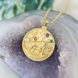 Taurus Zodiac Mantra Necklace