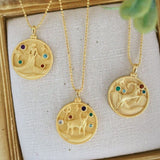 Taurus Zodiac Mantra Necklace