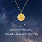 Libra Zodiac Mantra Necklace