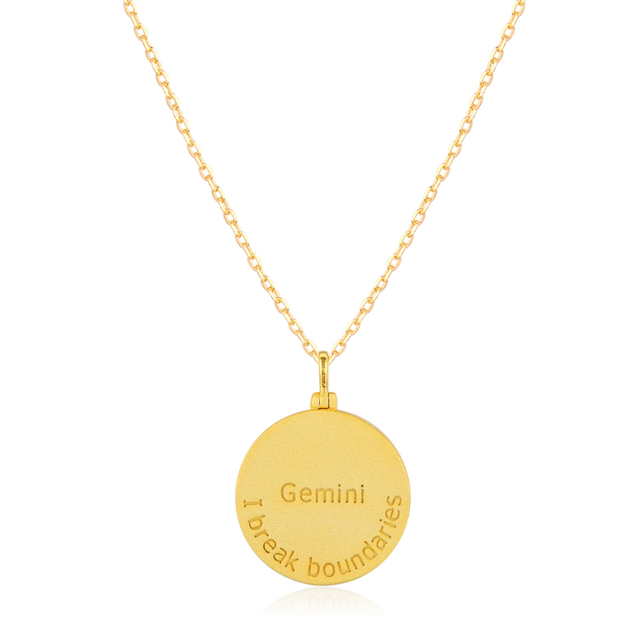 Gemini Zodiac Mantra Necklace
