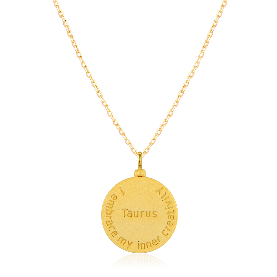 Taurus Zodiac Mantra Necklace