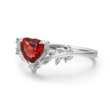 Heart’s Desire Mozambique Red Garnet Ring©