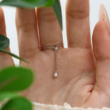 Glitter Raindrop Chain Ring