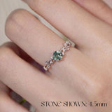 Everlasting Round Cut Moss Agate Ring©