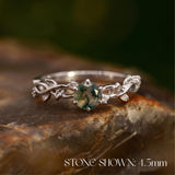 Everlasting Round Cut Moss Agate Ring©