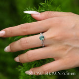 Everlasting Round Cut Moss Agate Ring©