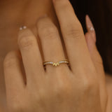 Abloom B Stacking Ring (Yellow Gold)