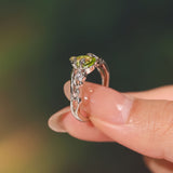 Springtide Bloom Peridot Ring