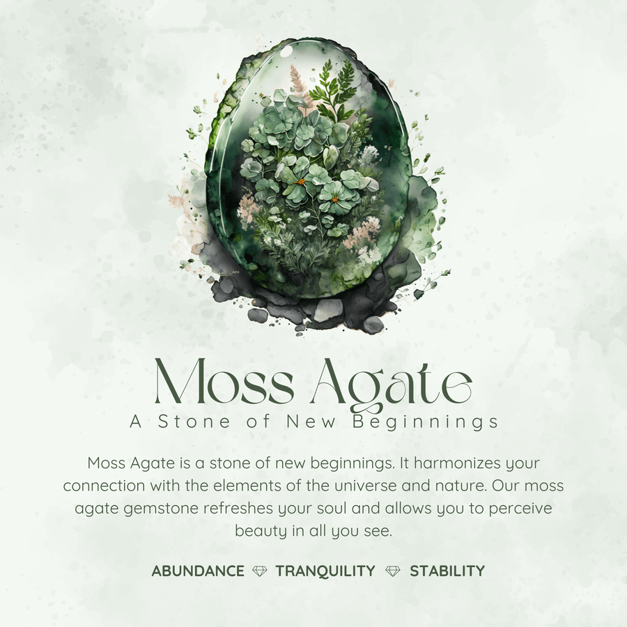 To Bloom Again Moss Agate Necklace
