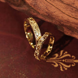 Floral Tapestry Eternity Band (Male) - 10K/14K Solid Yellow Gold