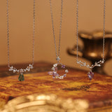 Foliage Whispers Moss Agate Necklace