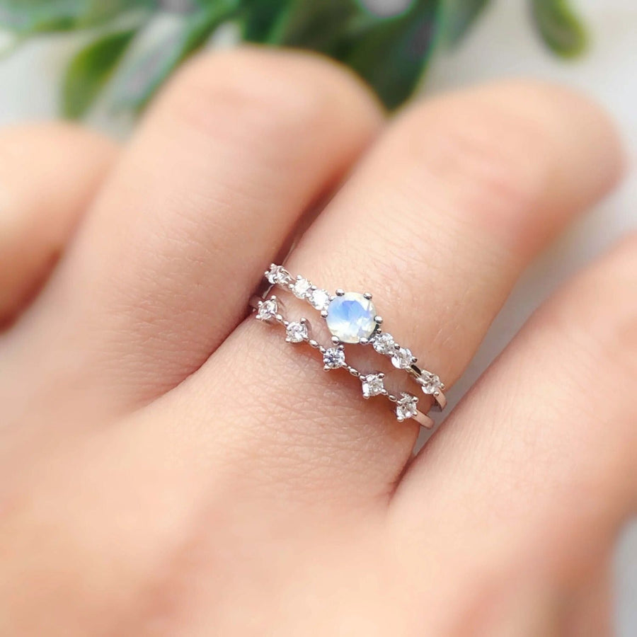 The Center of the Universe Moonstone Ring