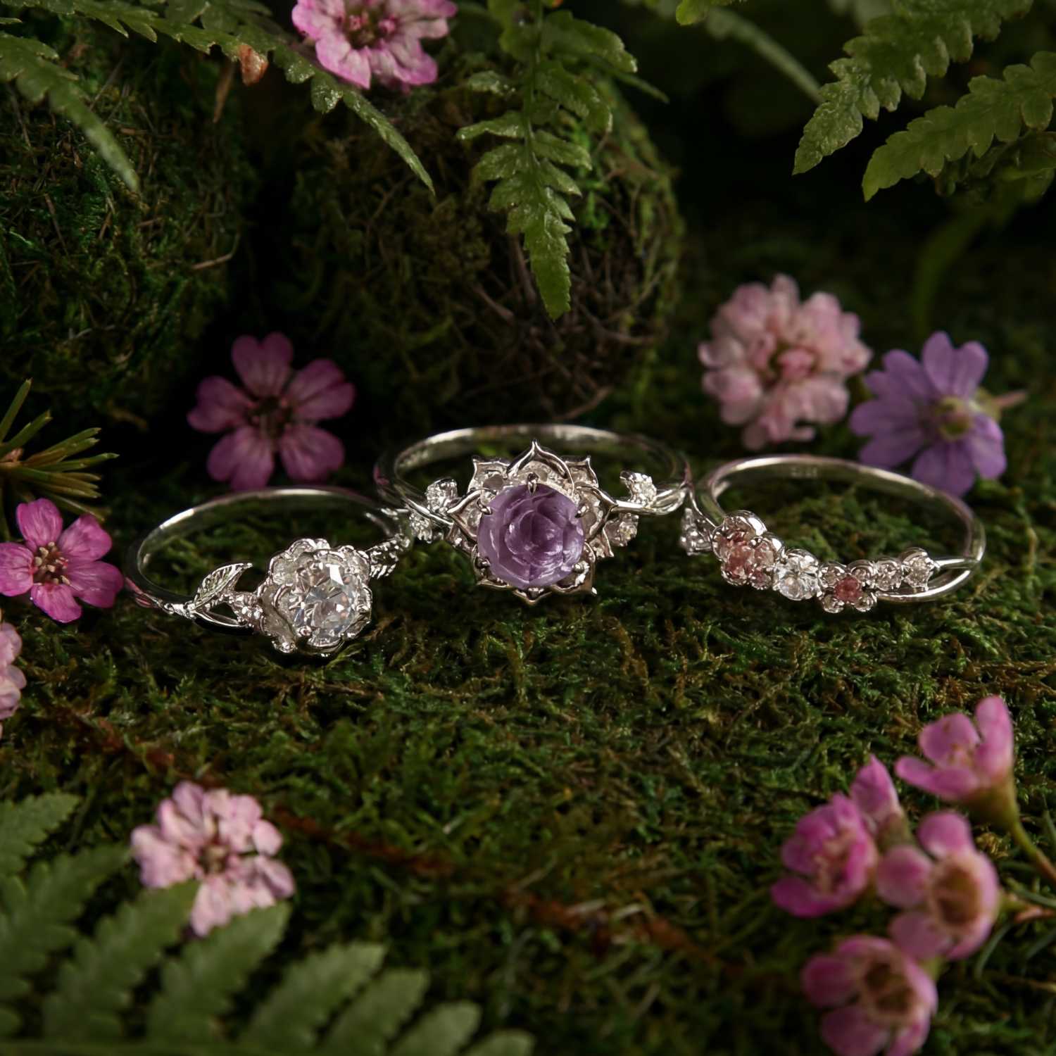 Moonflower Amethyst Ring – Azura New York
