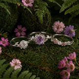 Moonflower Amethyst Ring