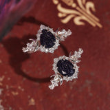 Galactic Pear Cut Blue Sandstone Ring