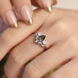 Laurel Grove Moss Agate Moonstone Ring©