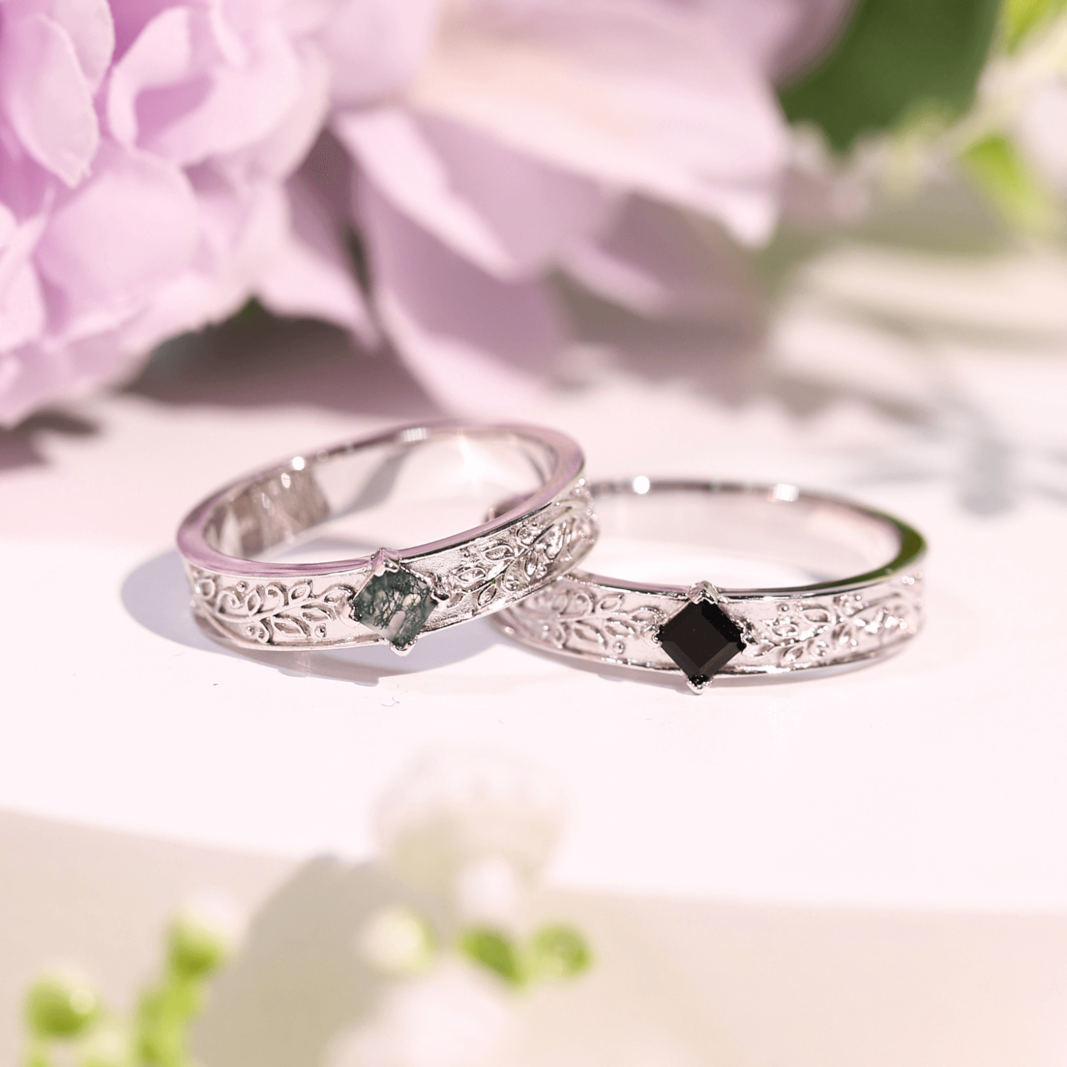 Oakleaf Black Onyx Ring (Male) – Azura New York Oakleaf Black Onyx Ring (Male) – Azura New York