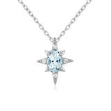 Ocean Star Sky Blue Topaz Necklace