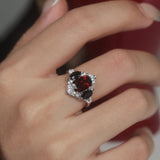 Queen of the Shadows Mozambique Red Garnet Ring