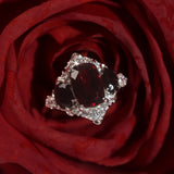 Queen of the Shadows Mozambique Red Garnet Ring