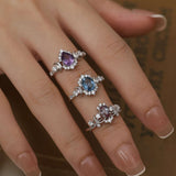 Galactic Oval Cut London Blue Topaz Ring
