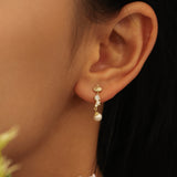 Pearl Lagoon Earrings (Yellow Gold)