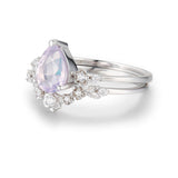 Floral Symphony Lavender Amethyst Ring Set