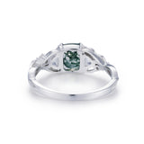 Starlight Serenade Moss Agate Ring