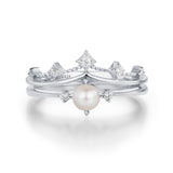 Astral Glow Pearl Ring Set