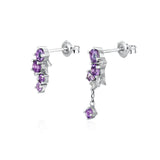 Violet Grapevine Amethyst Earrings