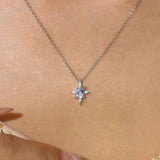 Ocean Star Sky Blue Topaz Necklace