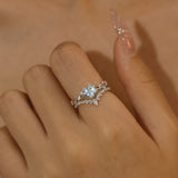 Everlasting Heart Cut Sky Blue Topaz Ring©