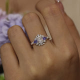 Dahlia Moissanite Tanzanite Ring©