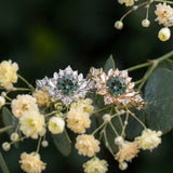 Blossoms at Sunrise Green Sapphire Ring