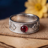 Howl’s Moving Castle Mozambique Red Garnet Ring (Male)