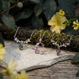 Monarch Butterfly Amethyst Opal Necklace