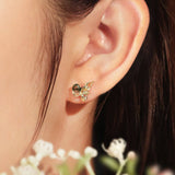 Sylphae Fairie Moss Agate Earrings