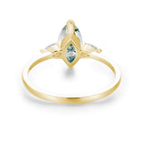 Sonoran Sunrise Moss Agate Ring Set (Yellow Gold)