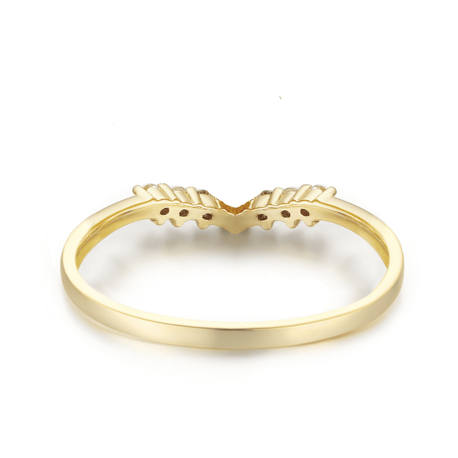 10K Yellow Gold Hearty Heart Stacking Band - Size 8