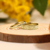 Everwood Carved Band (Female) - 10K/14K Solid Yellow Gold